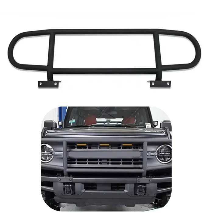 Front Bumper, High-Quality Off-Road Styling Accessory, Stainless Steel U-Shaped Bumper, Fits Ford Bronco 2021-2023