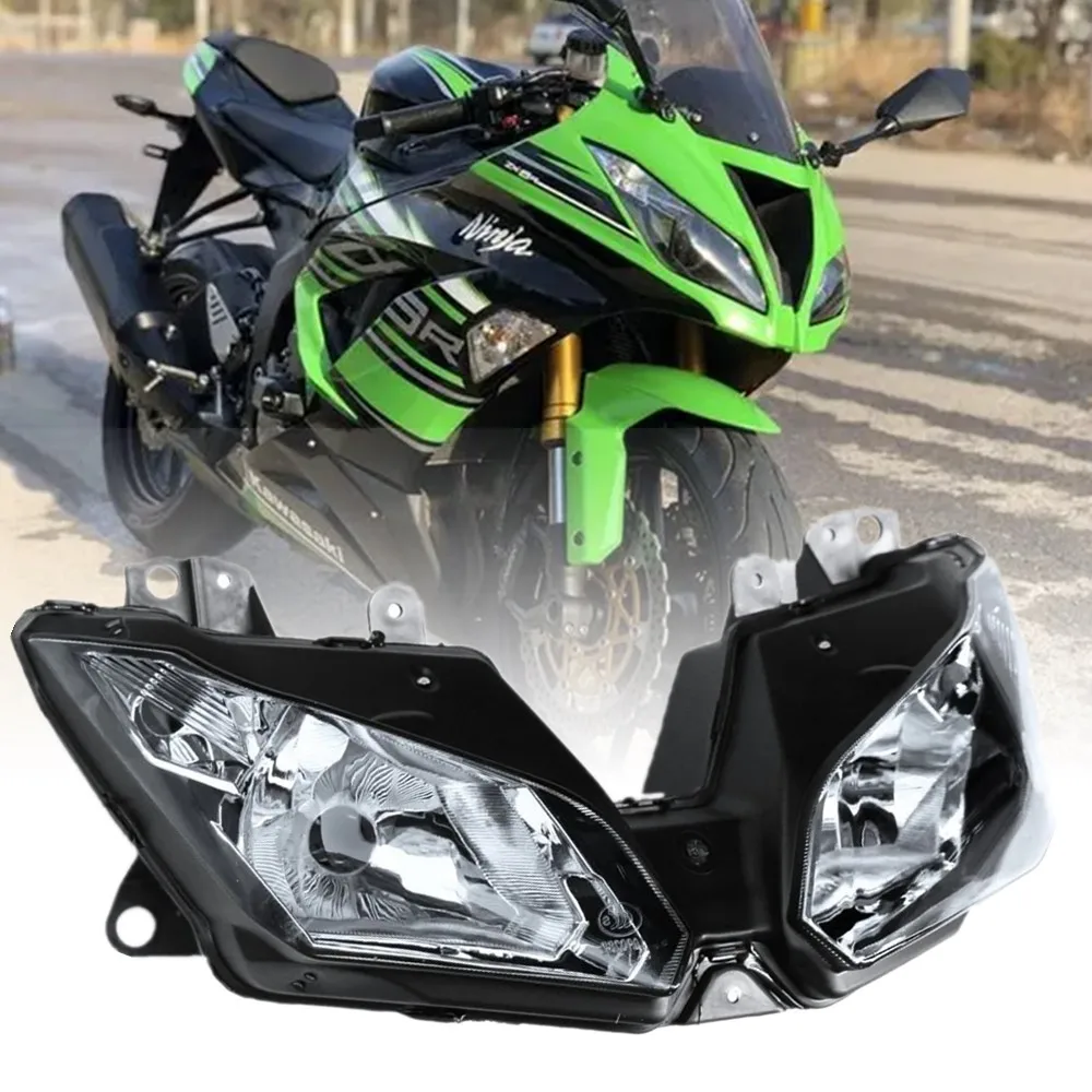 

Motorcycle Headlight Assembly Headlamp For Kawasaki Nina ZX6R ZX-6R ZX636 2013 2014 2015 2016 2017 2018 Accessories