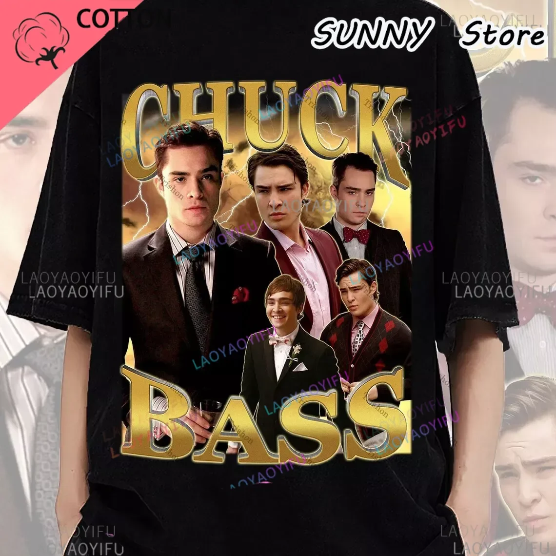 2024 Best Sale Man's Retro Chuck Bass T Shirt Fashion Gift