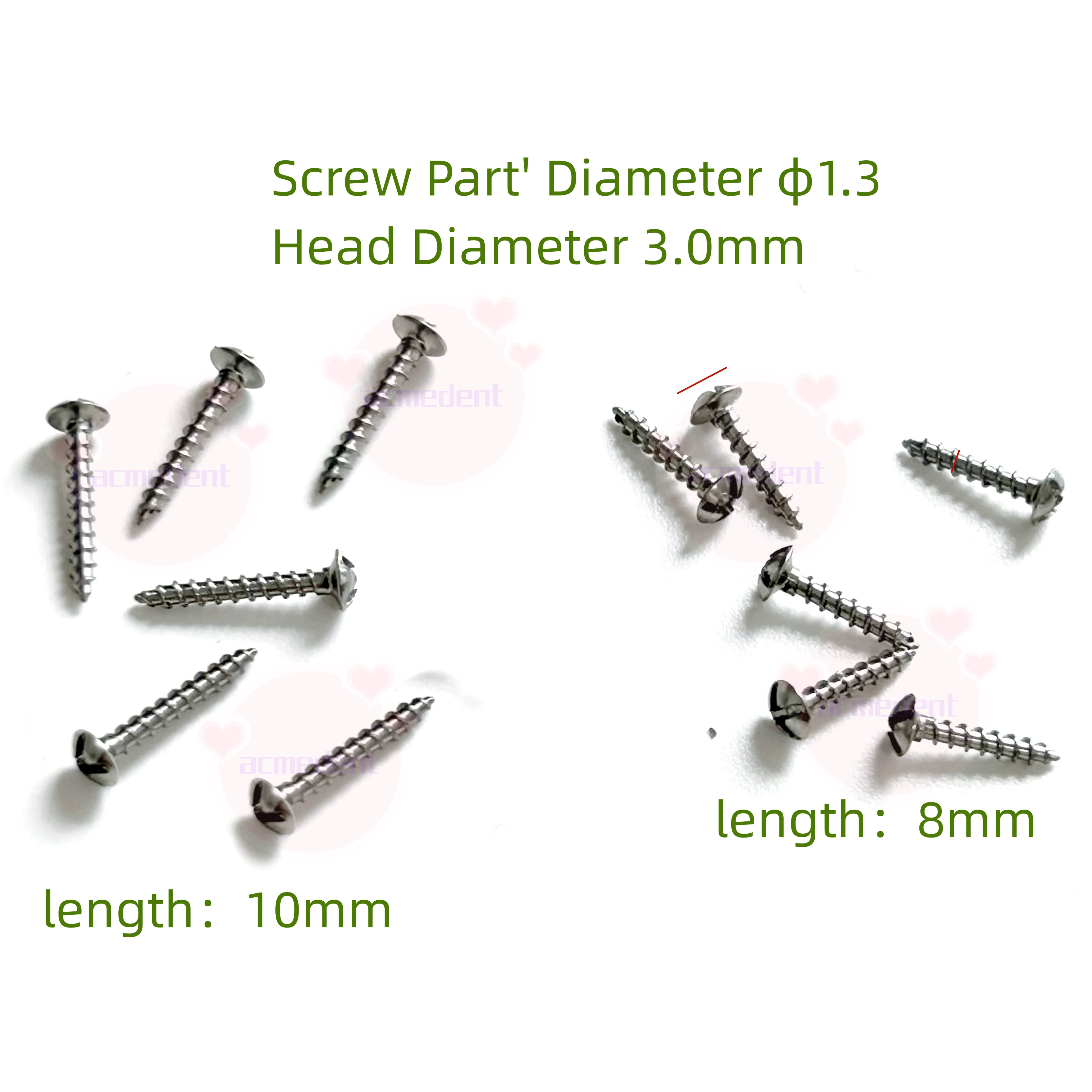 

20 Pcs Dental Full Threaded Screw Tenting Screw GBR Implant System Titanium Alloy Guided Bone Regeneration Screws