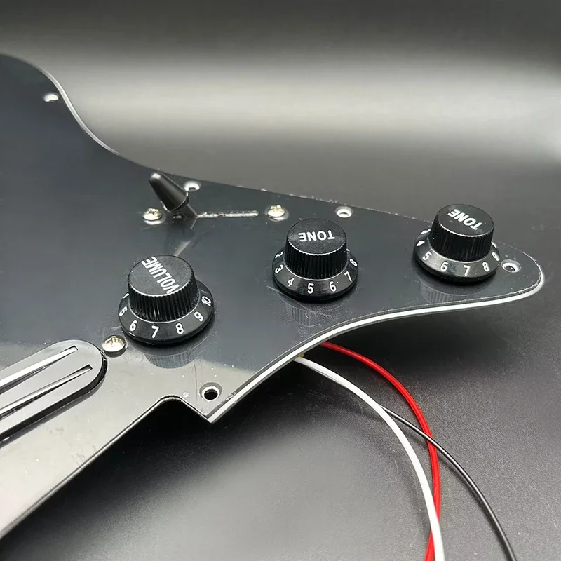 Alnico 5 3 Pcs Mini Humbucker Pickup Electric Guitar SSS Loaded Pickguard 9K/9K/9K Prewired Scratchplate for ST Style Guitar