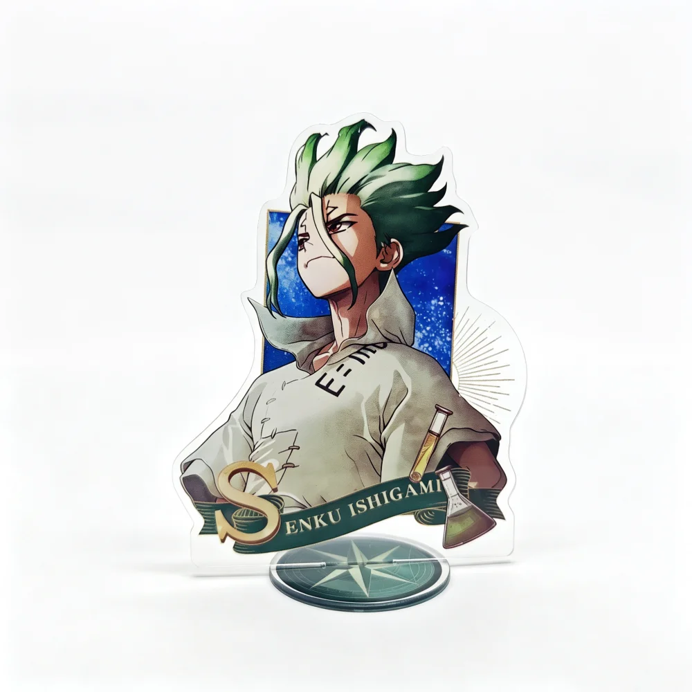 Anime Senku Ishigami Stanley Snyder Cosplay Standing Plate Acrylic Desktop Decoration Stand Collectable Accessories Ornament