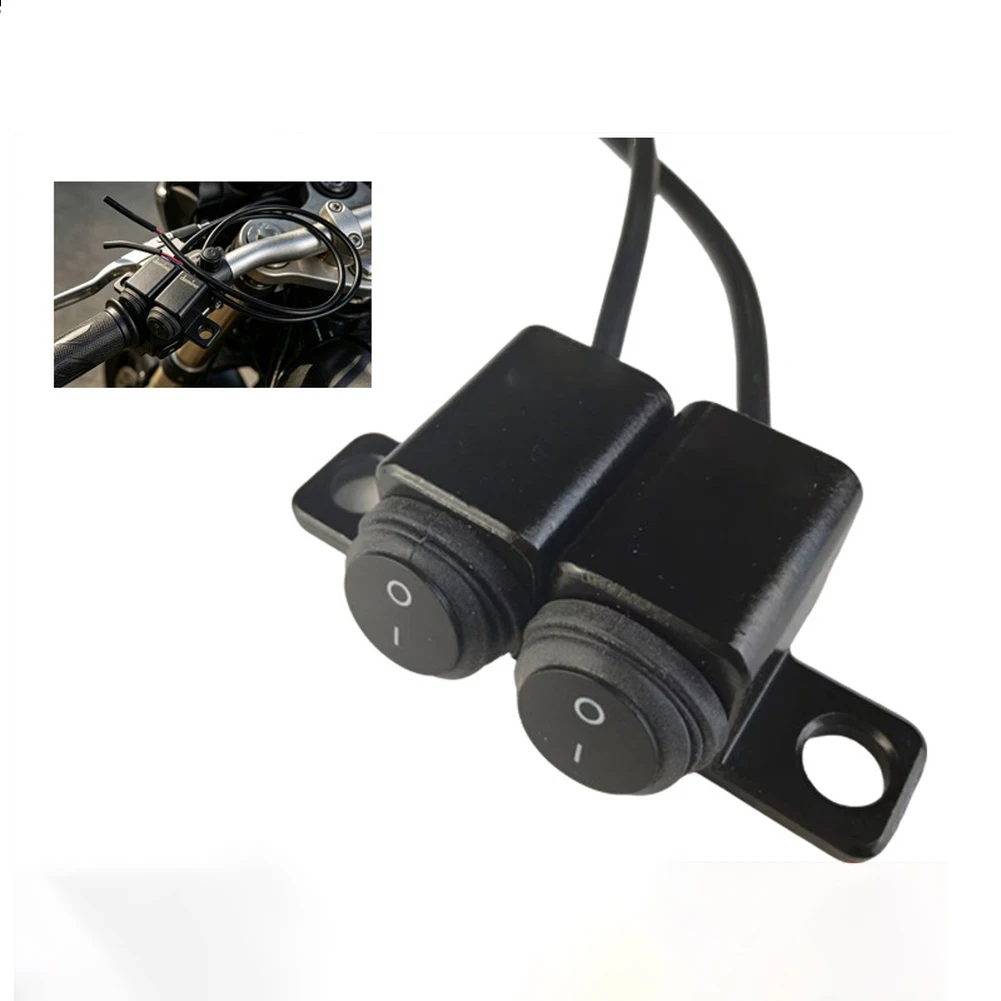 

Motorcycle Aluminum Alloy Switch Button Mirror Mount for Left and Right Handlebar Controls Compatible with Multiple Bike Models