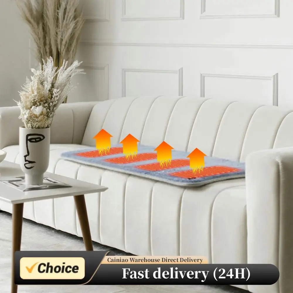 

5V USB Foldable Heating Cushion 3-Level Temperature Foldable Heated Seat Pad Power Bank Not Included for Outdoor Camping Office