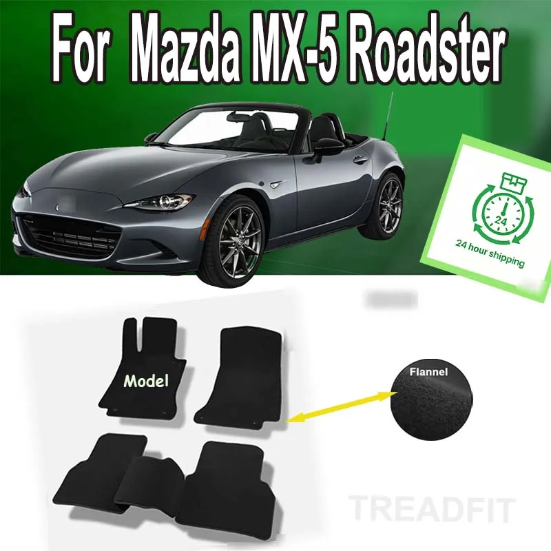 

Nylon Suede For Mazda MX-5 Roadster Miata NC ND 2006~2022 Car Floor Mats Footpads Carpets Cover Rugs Panel Foot Pads Auto