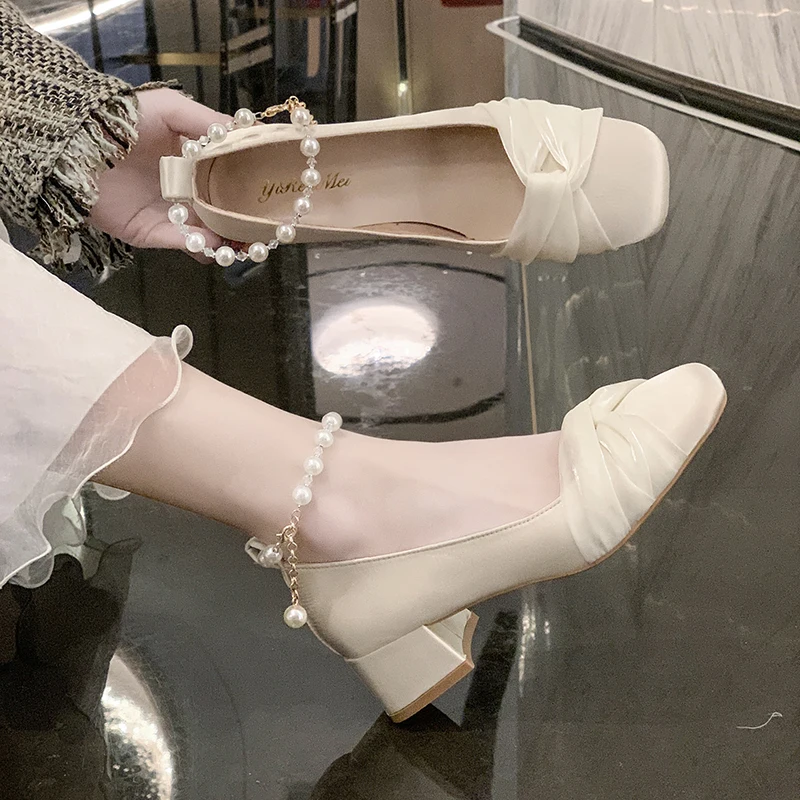 

Лидер продаж, женская обувь 2025 года, женская обувь Modis, новинка лета, милые свадебные удобные туфли на каблуке, весенняя женская обувь Мэри Джейн