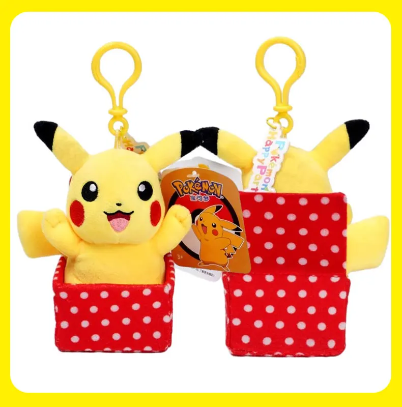 Pokemon Pikachu Mew Squirtle Eevee Charm ander Kawaii Plüsch tier Anhänger Stofftiere Rucksack Anhänger Schlüssel ring kleine Puppe Geschenk – Detail 9