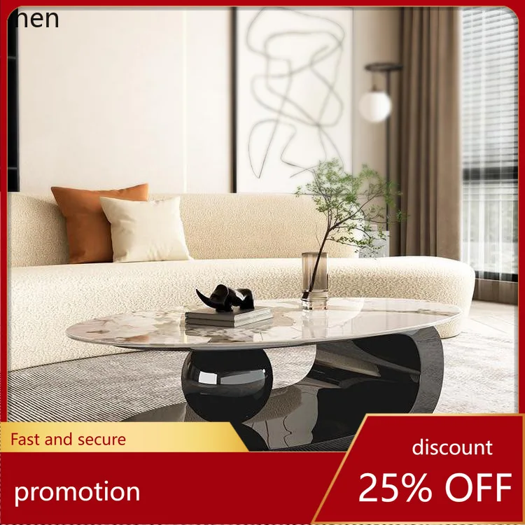 

YFY Living Room Rock Slab Coffee Table Simple Small Home Italian Light Luxury Minimalist Tea Table High-end Sofa Table