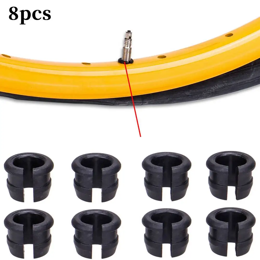 8pcs Mtb Road Bike Valve Rim Convert To Presta Valve Inner Tube Adapter Rubber Plug Bicycle Accessories Cycling Parts