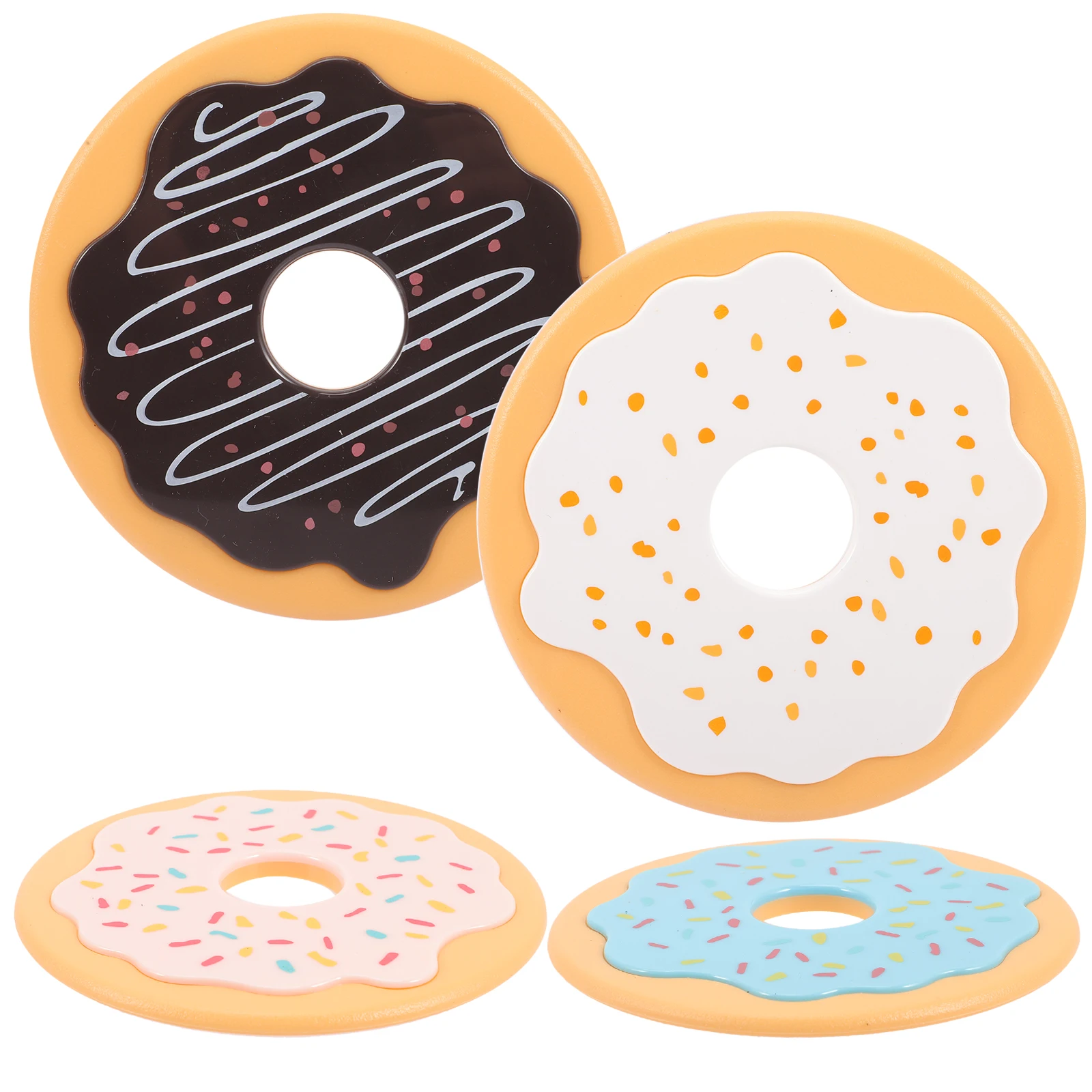 

Donut Coasters Cup Mats for Desk Home Kitchen Decor Non Slip Heat Insulating Pads Easy Clean Gifts Kawaii Accessories Coffee