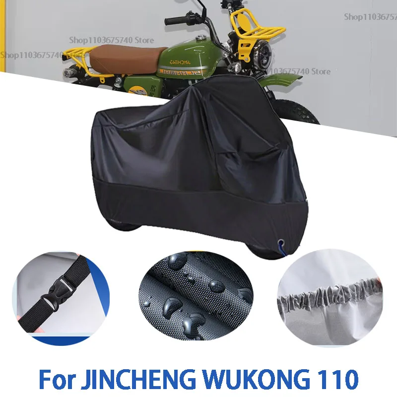 

Motorcycle Full Covers For JINCHENG WUKONG 110 Car Outdoors Sun Protection Dust No Ear Thickened Oxford Clothcover Accessories