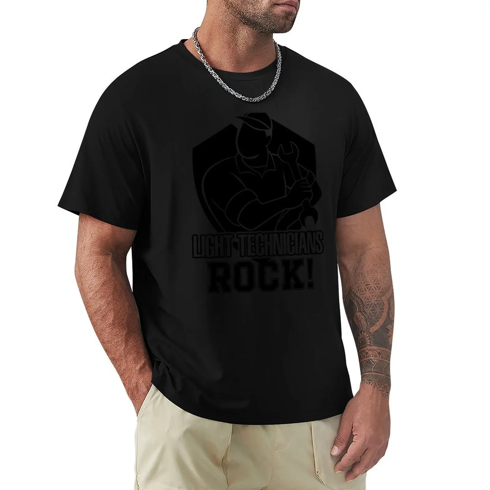 

Lighting Technicians Rock T-Shirt Outdoor Work Short Sleeve Top