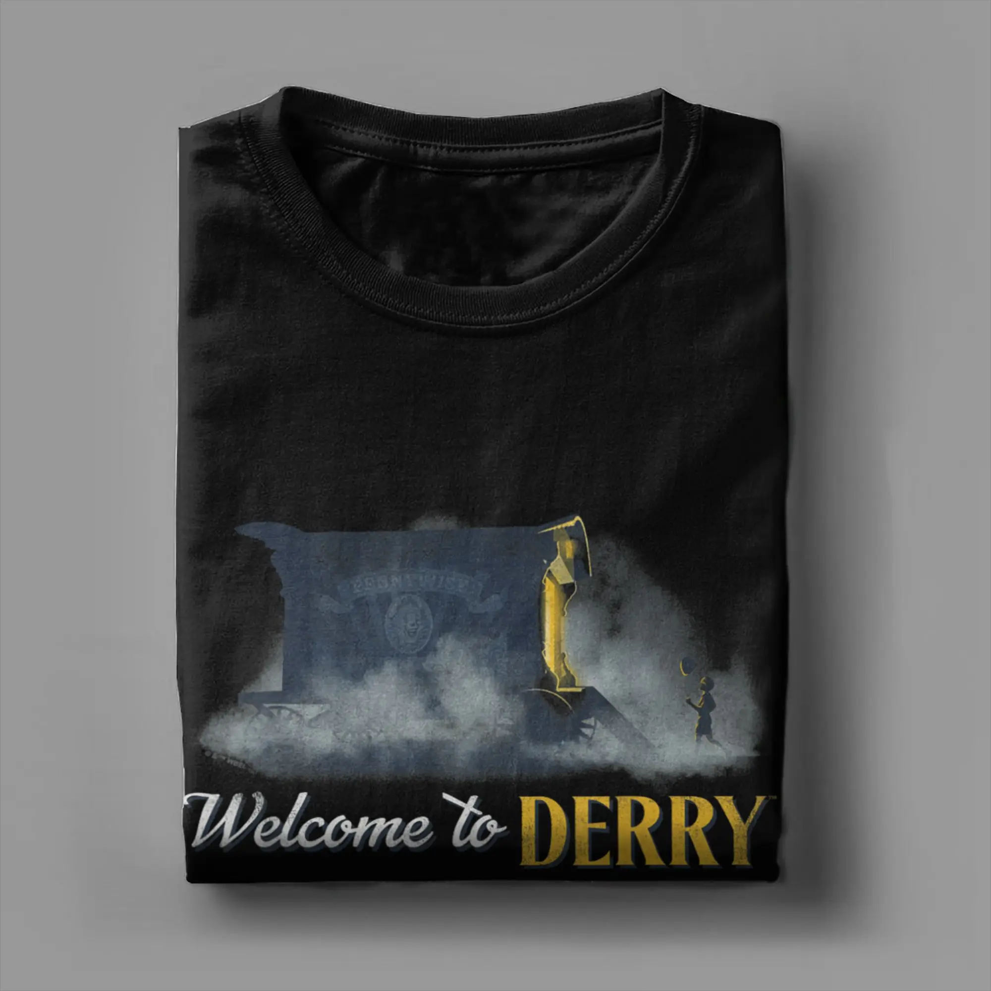 ITs Derrys ترحيب عربة الرجال تي شيرت الرعب برنامج تلفزيوني الجدة تي شيرت قصير الأكمام الجولة الرقبة تي شيرت ملابس قطنية حجم كبير