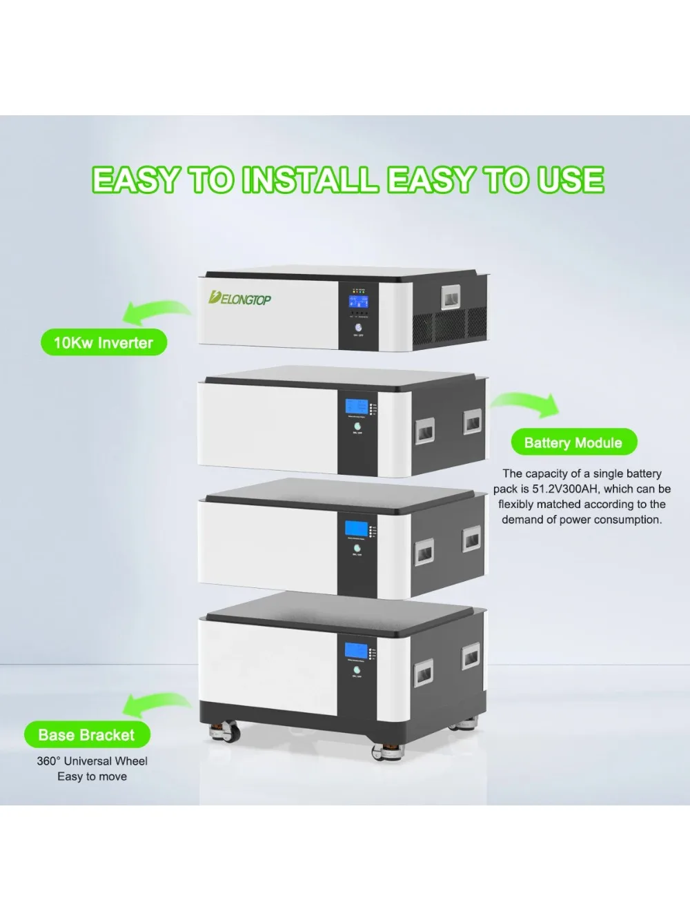 Low Price Plug and Play Battery 15kwh 30kwh 45kwh 60kwh Power 48v 10kw Solar Inverter 120v 240v Split Phase All in One System