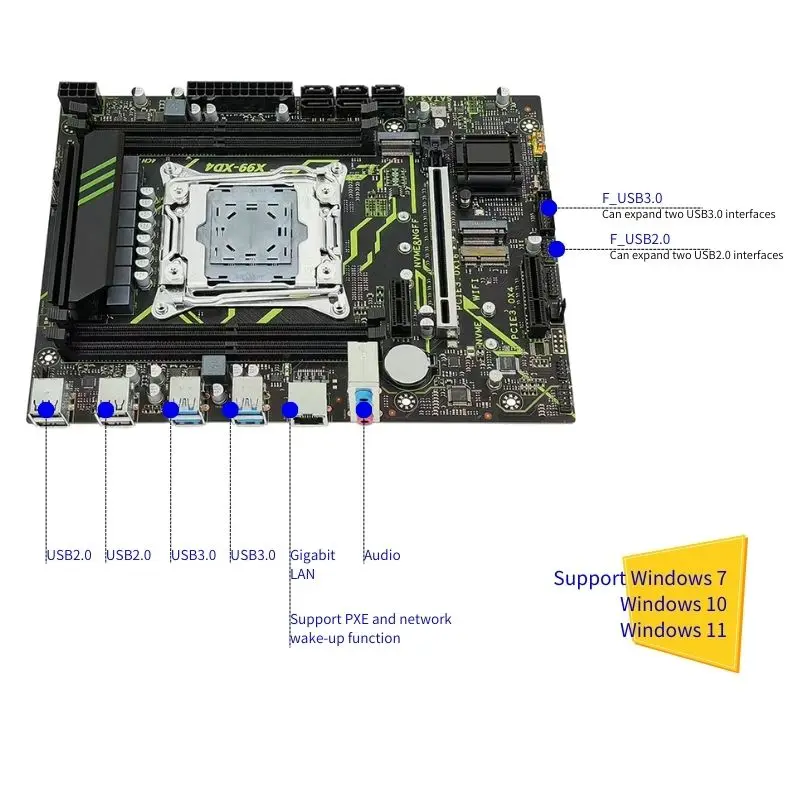 PANDL Desktop PC Combination Set Matx NVMe M2 WiFi6 Sata3.0 Xeon e5 2699 v4 Combo DDR4 16GB Ram 2699v4 X99 Motherboard Kit - Image 5