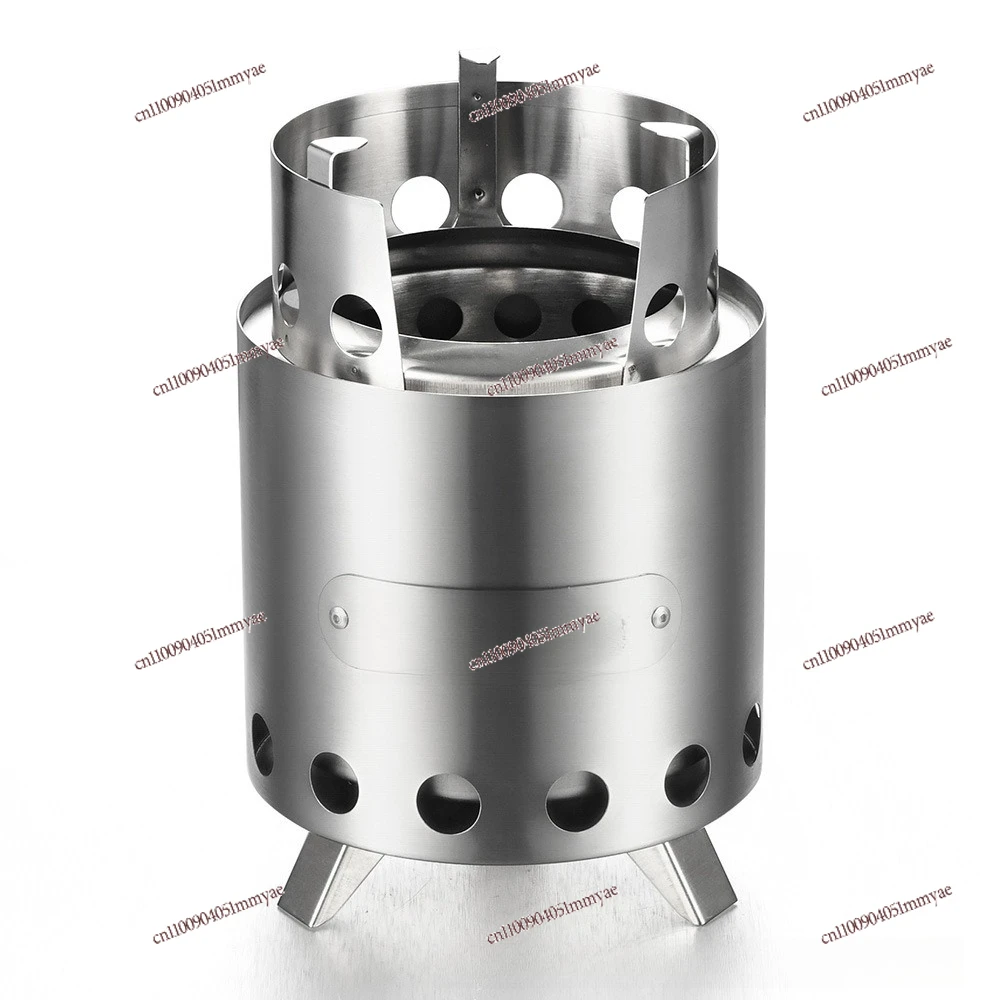 

Outdoor Desktop Wood Stove Stainless Steel Campfire Stove with Legs and Pot Holder Outdoor Folding
