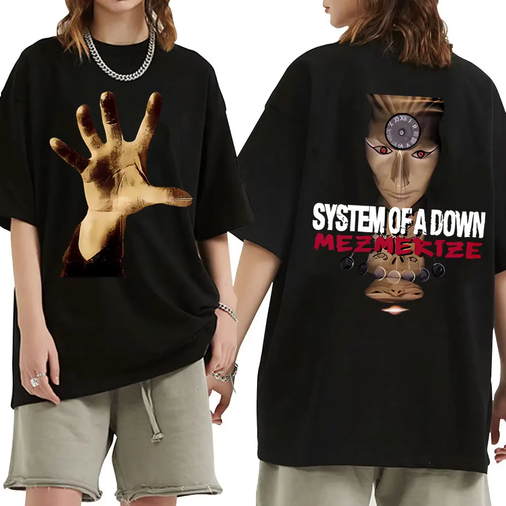 Limited Rock Band System of A Down Mezmerize Graphic Print T-shirts Men Women Alternative Metal T Shirt Men's Oversized T-shirt