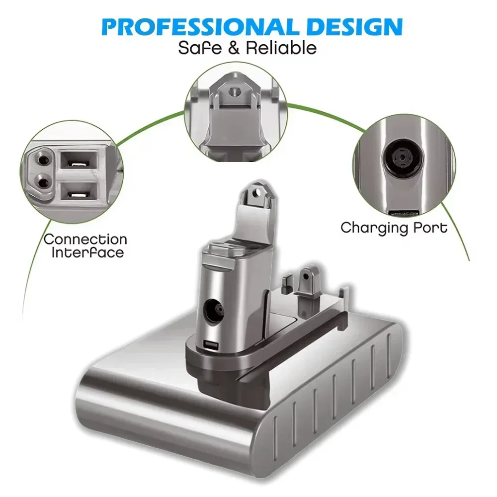 

For Dyson DC35 DC45 DC31B DC34 DC44 22.2V 4000mAh Li-ion Battery Handheld Vacuum Cleaner Battery Replacement Only Fit Type B