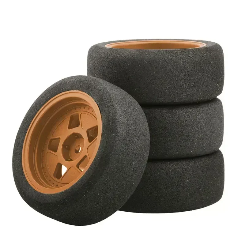 4 قطعة الإطارات المطاطية عجلة الإطارات ل Tamiya TT01 TT01E TT02 TT02B XV01 TA06 PTG-2 1/10 RC سيارة ترقيات أجزاء الملحقات