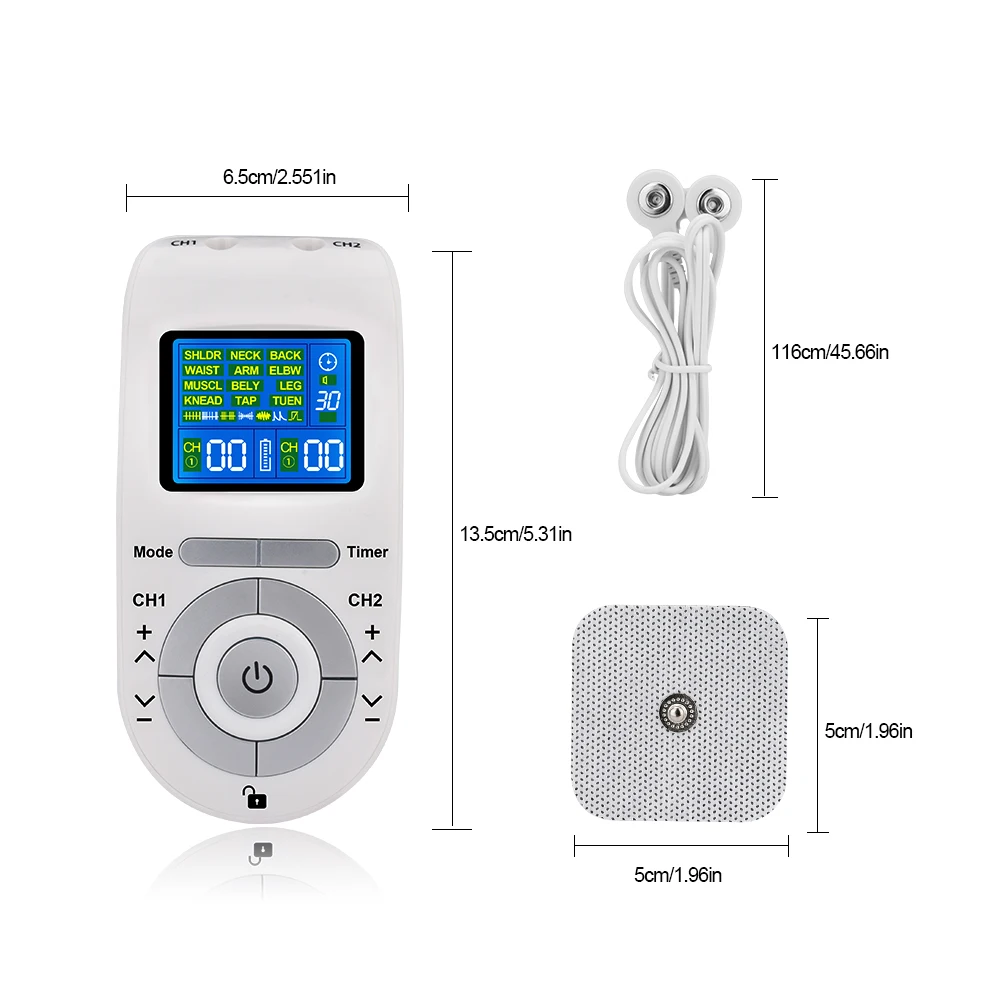 Estimulador muscular eléctrico Tens Ems, masajeador facial y corporal de acupuntura, terapia Digital Herald, herramienta de masaje electroestimulador, nuevo