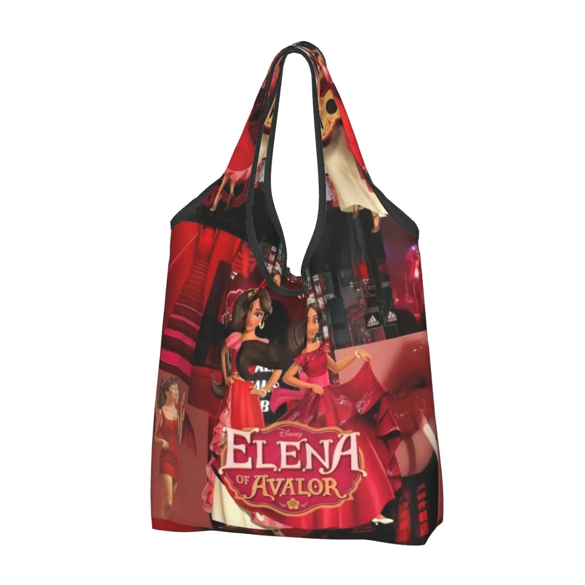 Custom Reusable Disney Elena Of Avalor Anime Shopping Bag Women Tote Bag Portable Inspirational Adventure Grocery Shopper Bags