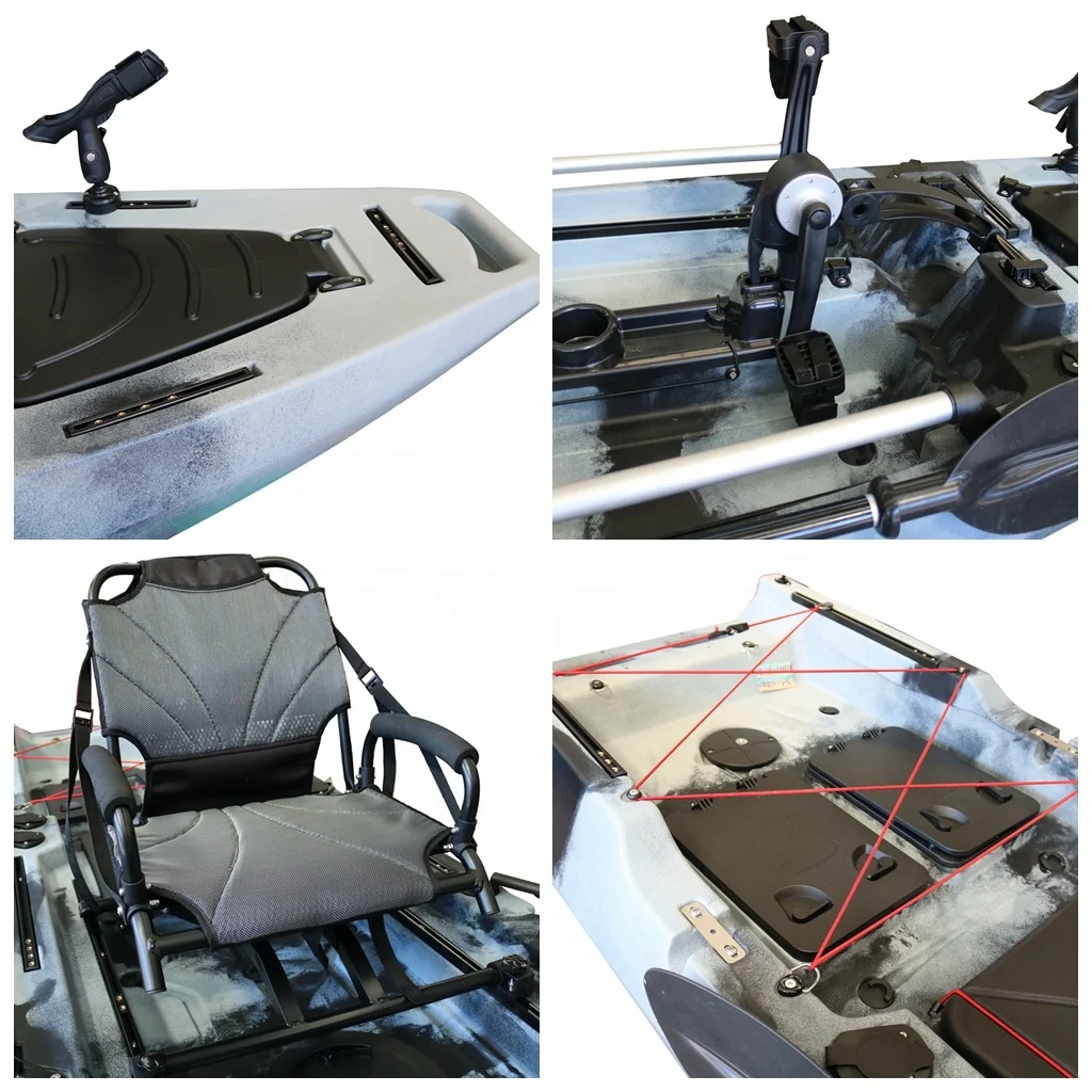 Pedale per kayak da pesca Vicking con kayak a motore elettrico 1 persona seduto in cima 3 anni di garanzia Kayak/canoa