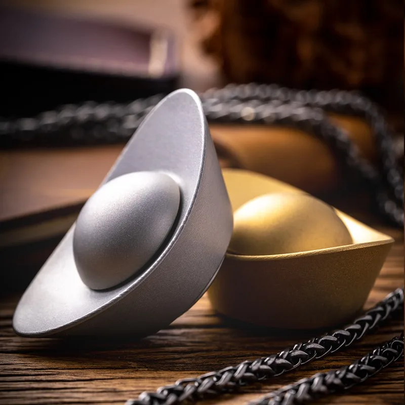 Seiko Produzione intelligente EDC Stile cinese Yuanbao Meccanico in metallo Fidget Spinner Giocattolo da tavolo di decompressione