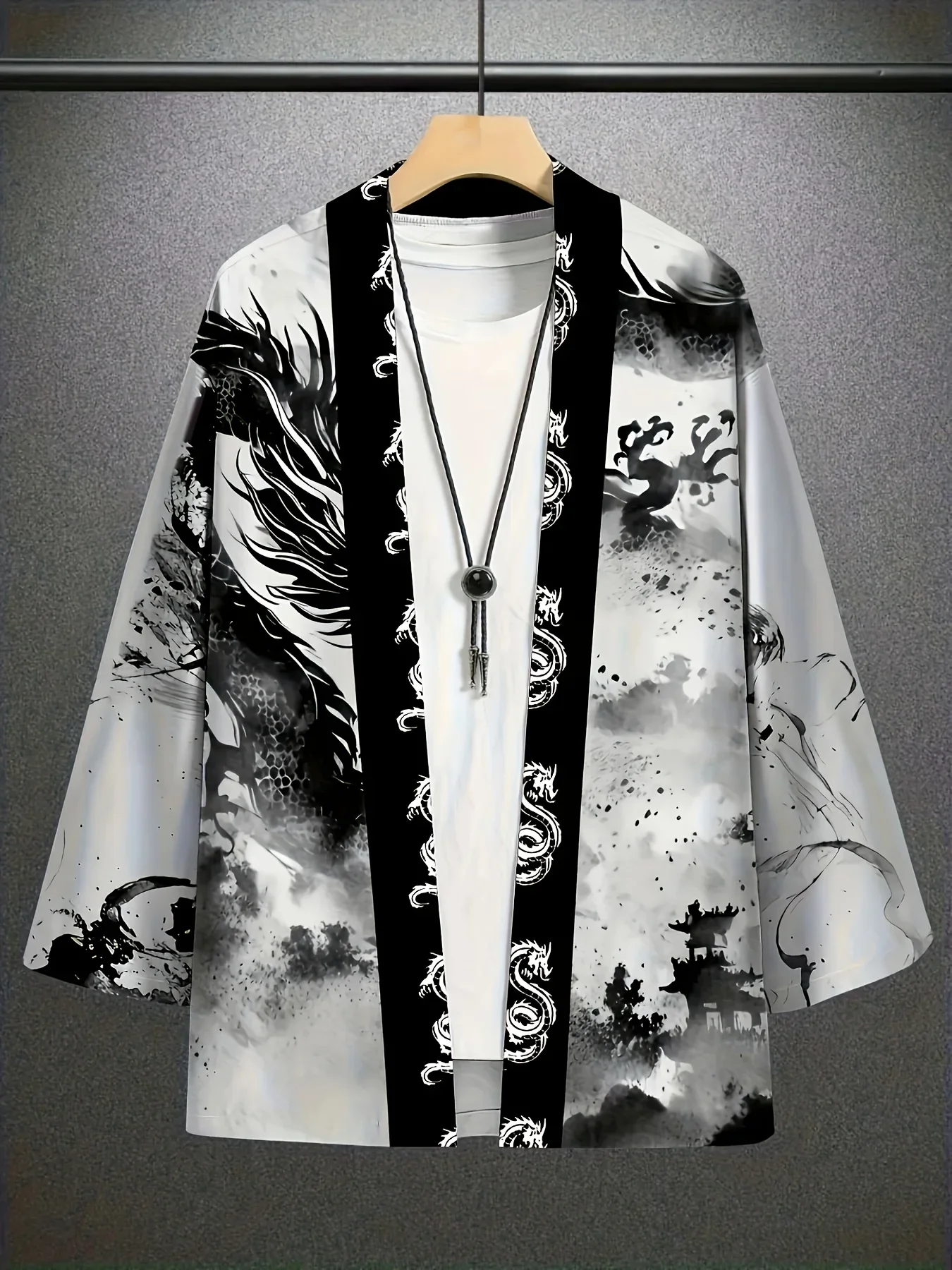 Unisex Shirt Short Sleeve Floral Dragon Japanese Chinese Casual Comfortable 3D Printed Novelty Trendy Fashion New Stylish Coat