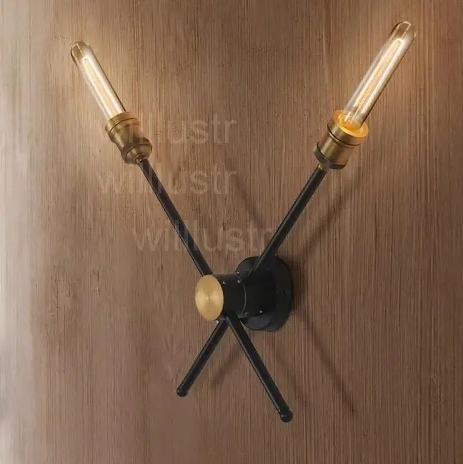 vintage iron sconce rotatable arm wall lamp loft metal America country industry lighting minimal  KINETIC light cafe