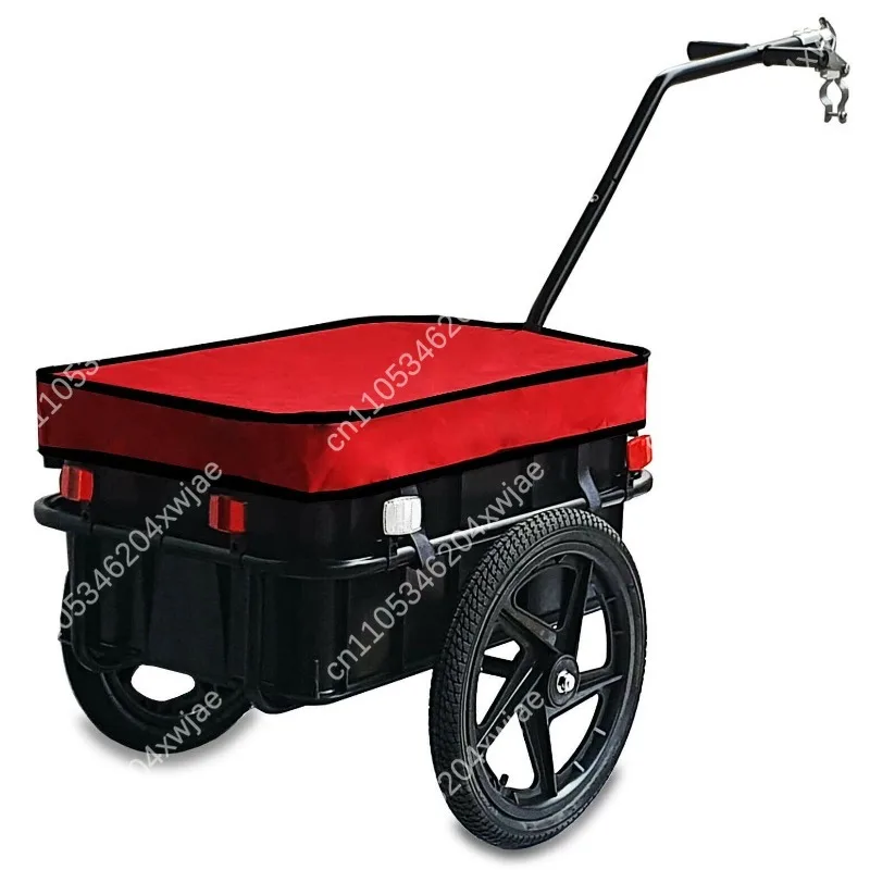 Outdoor Bike Trailer Quick-Detachable, Lightweight Folding Design for Camping, All-Terrain Travel Cart System