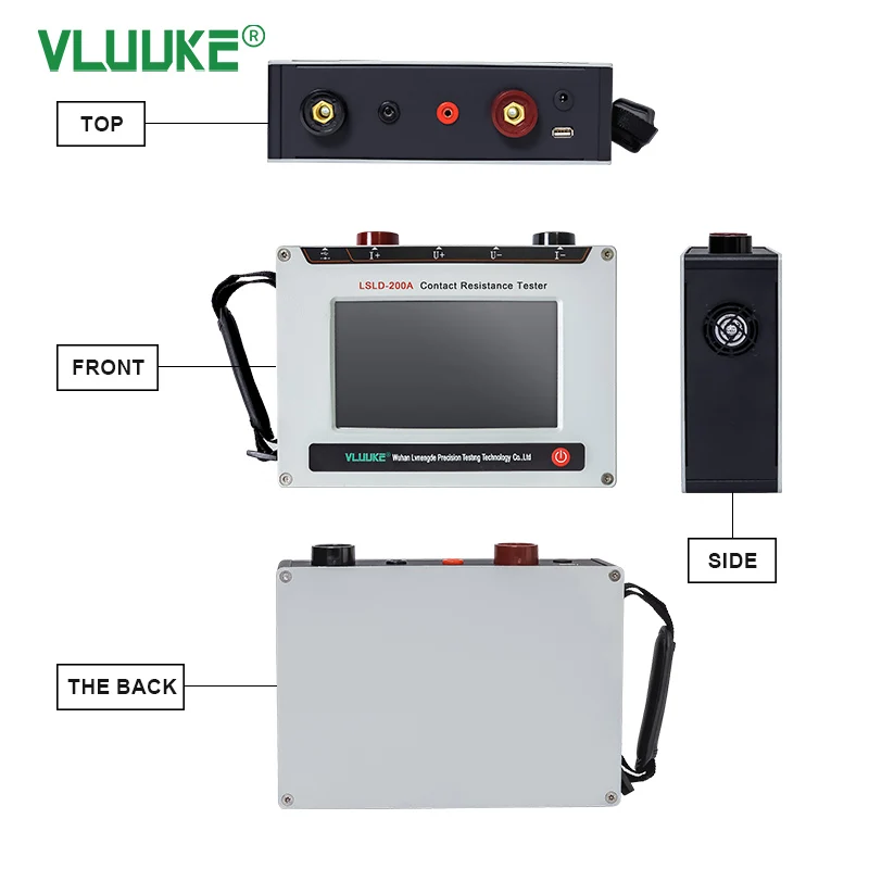 VLUUKE LSLD-200A 220V Handheld Circuit Contact Resistance Tester Loop Resistance Tester