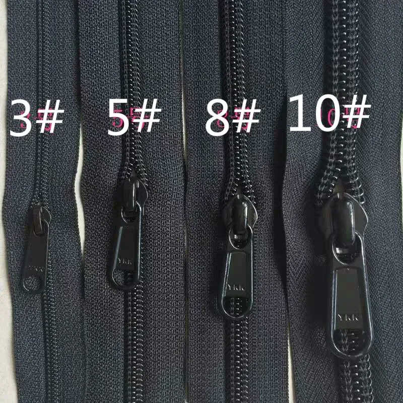 12m/Lot Continuous Non Lock YKK Zipper Chain Roll Tape Nylon Coil Slider Sleeping Bag Case Backpack Replace Sewing Accessory