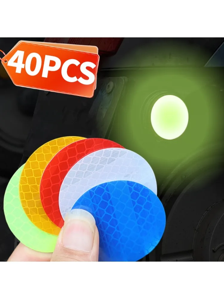 Autocollants réfléchissants pour pare-chocs de voiture, bande d'avertissement réfléchissante en PVC, autocollants réflecteur sécurisés, autocollant d'avertissement de sécurité, 10 à 40 pièces