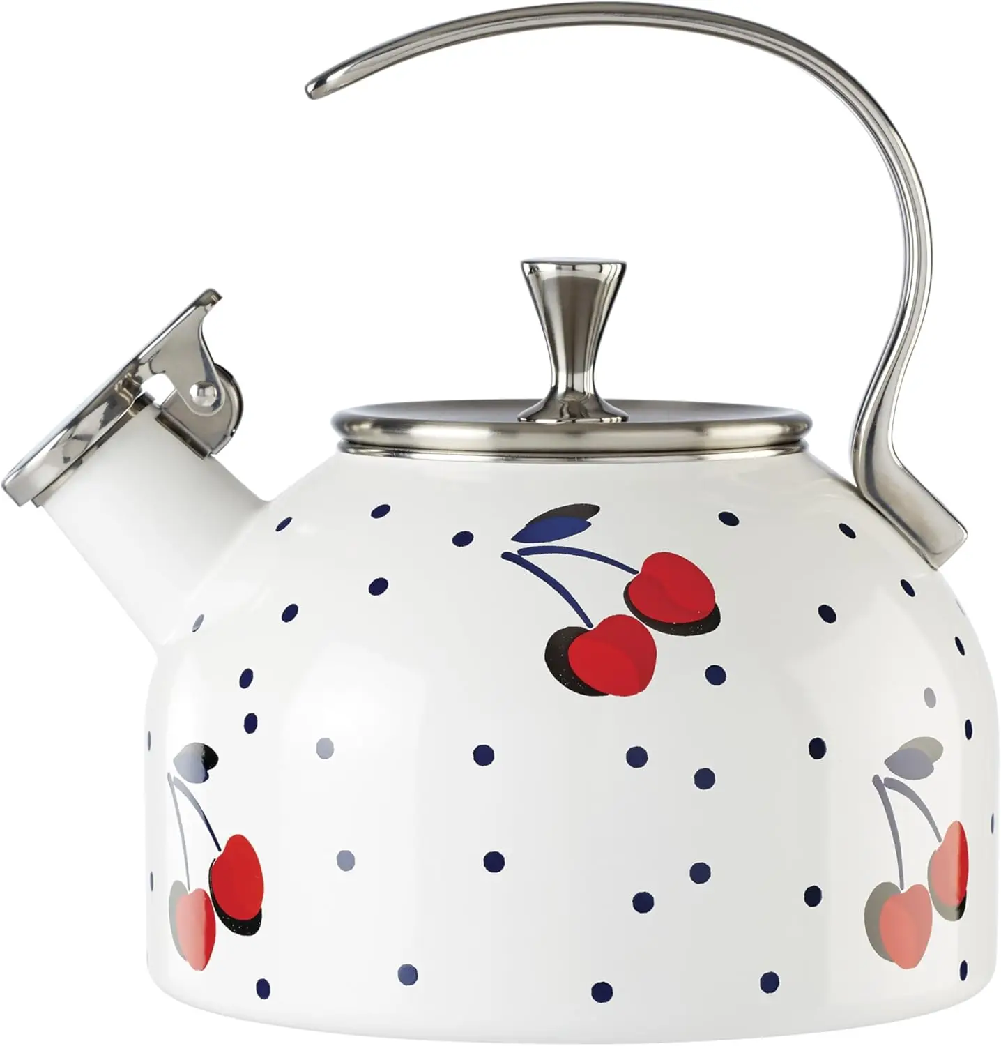 

Kate Spade Vintage Cherry Dot Tea Kettle, 3.70 LB, Multi
