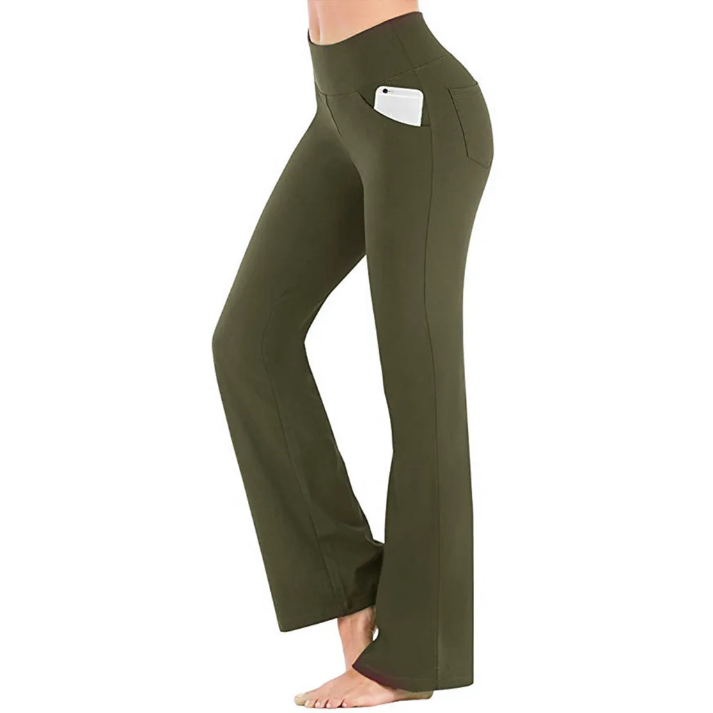 2025 European and American New Slightly Stretched Wide-leg Trousers High-waisted Casual Girls Yoga Pants