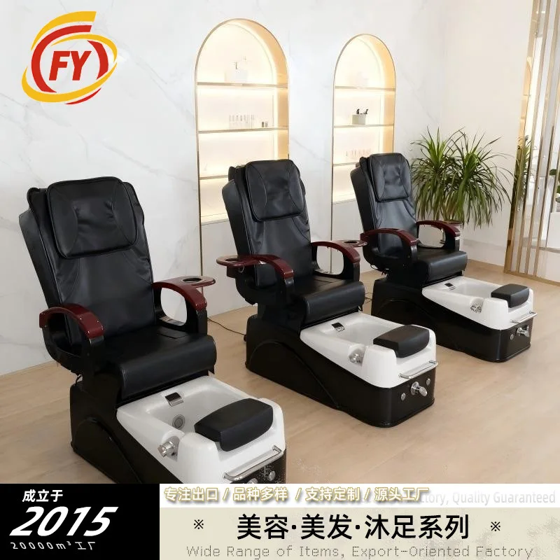 Sillón de salón de uñas, sillón para pedicura, sillón de masaje eléctrico   cama, maquillaje permanente, masaje de pies, baño de pies reclinable   er