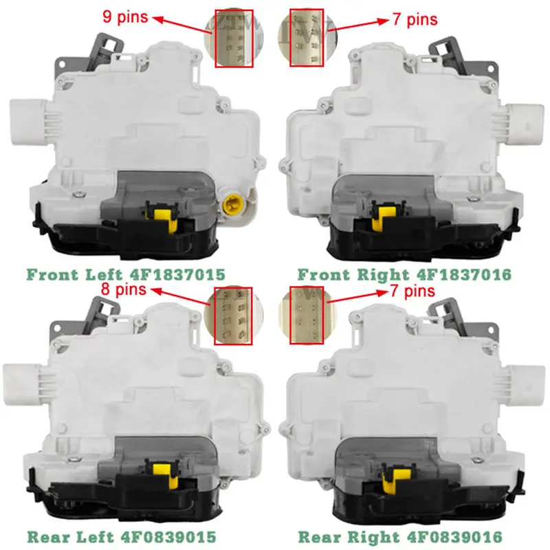 Door Lock Actuator Front Rear Left Right 4F1837015G 4F1837016 4F0839015 4F0839016 For AUDI A3 A6 8P1 8P7 C6 A8 R8 For SEAT Exeo