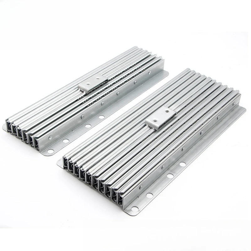 

Hidden folding table guide rail, multi-function telescopic multi-section flat push folding hardware accessories, cabinet dining