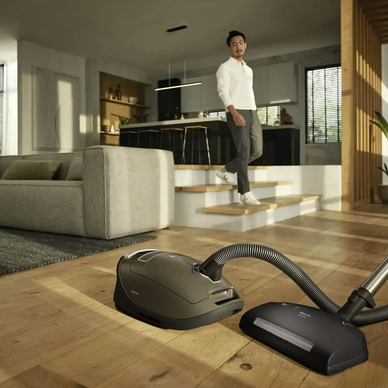 Miele Complete C3 Brilliant Powerline Vacuum Cleaner for Carpets and Hard Floors, in Bronze Pearl