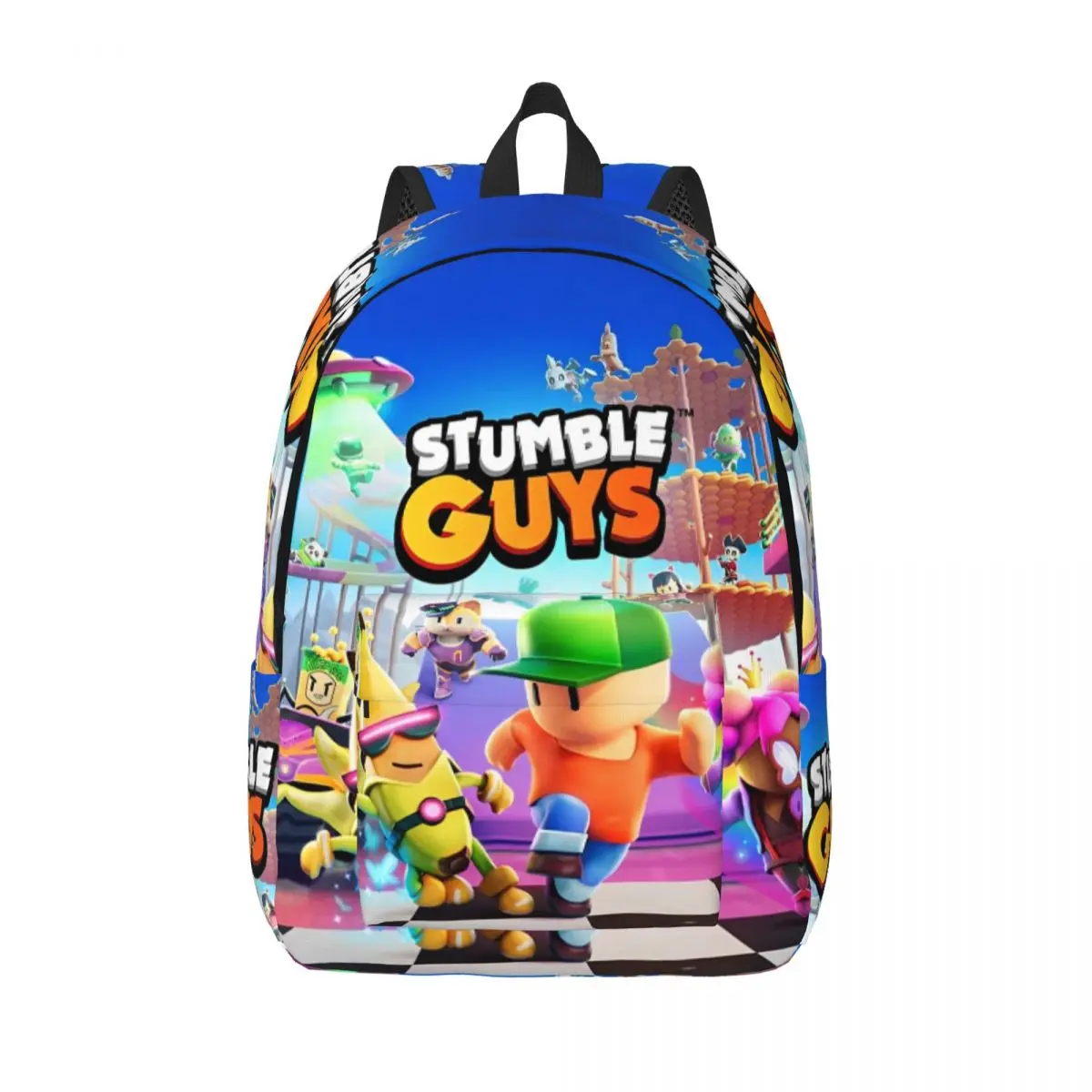 Stumbles Game Cartoon Guys Plecak Mężczyźni Kobiety High School Hiking Travel Daypack Back to School Gift Laptop Canvas Bags Sports