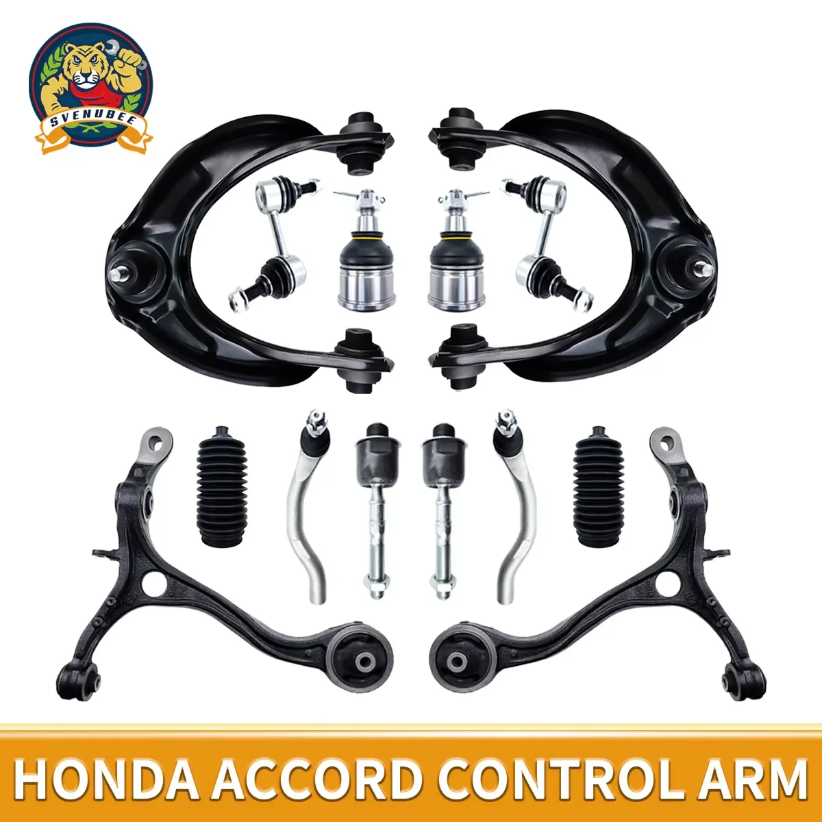Svenubee 14Pcs Front Suspension Upper Lower Control Arms Ball Joints Stabilizer Links Kits for Honda Accord 2008 2009 2010-2012