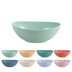 Hot Sale Eco-Friendly Wheat straw Household vegetable bowl kitchen Creative Solid color fruit salad bowl Microwavable Food Bowl