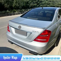 For 2006-2015 Mercedes Benz S Class W221 Spoiler S320 S400 S420 S450 S600 Sedan Wings Rear Window Roof Spoiler Body Kit Styling