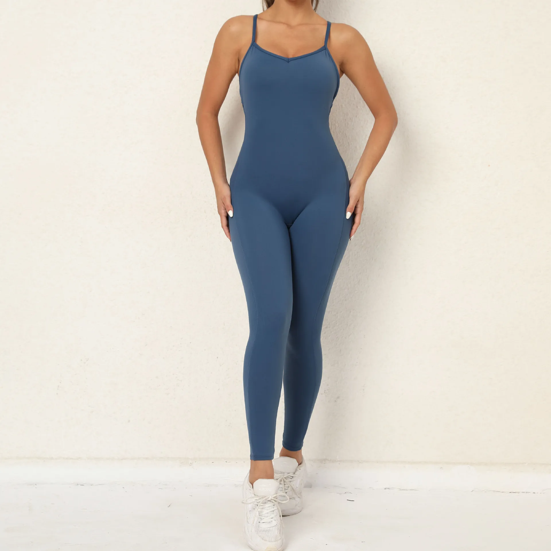 Sexy Hollow Back Yoga Jumpsuits Women Seamless Gym Sport Jumpsuit Raises Butt Female Running Training Fitness Summer Outfits