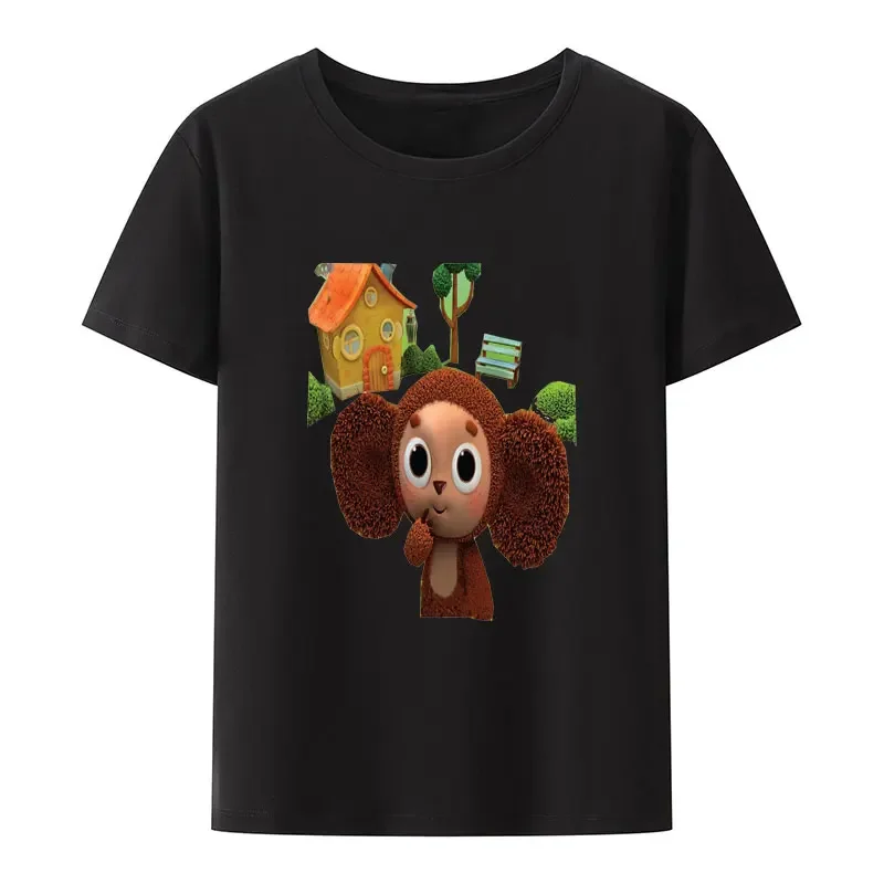 Camisetas con gráficos de Anime Modal para hombre y mujer, camiseta de dibujos animados rusos Cheburashka, Camisetas informales divertidas a la moda para niño y niña 2023