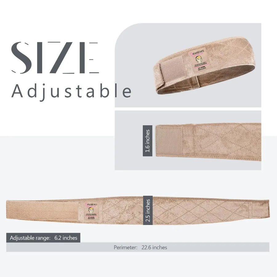 عصابة رأس بمقبض شعر مستعار لحفظ الشعر المستعار في مكان بلون أسمر، قطعتين مثالية للارتداء اليومي، آمنة ومضادة للانزلاق، مريحة ومثالية للشعر