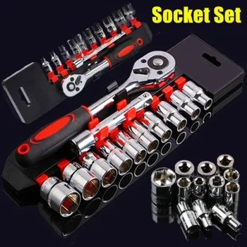 12 Pcs Set Wrench Socket Set Motorcycle Bicycle Repairing To...