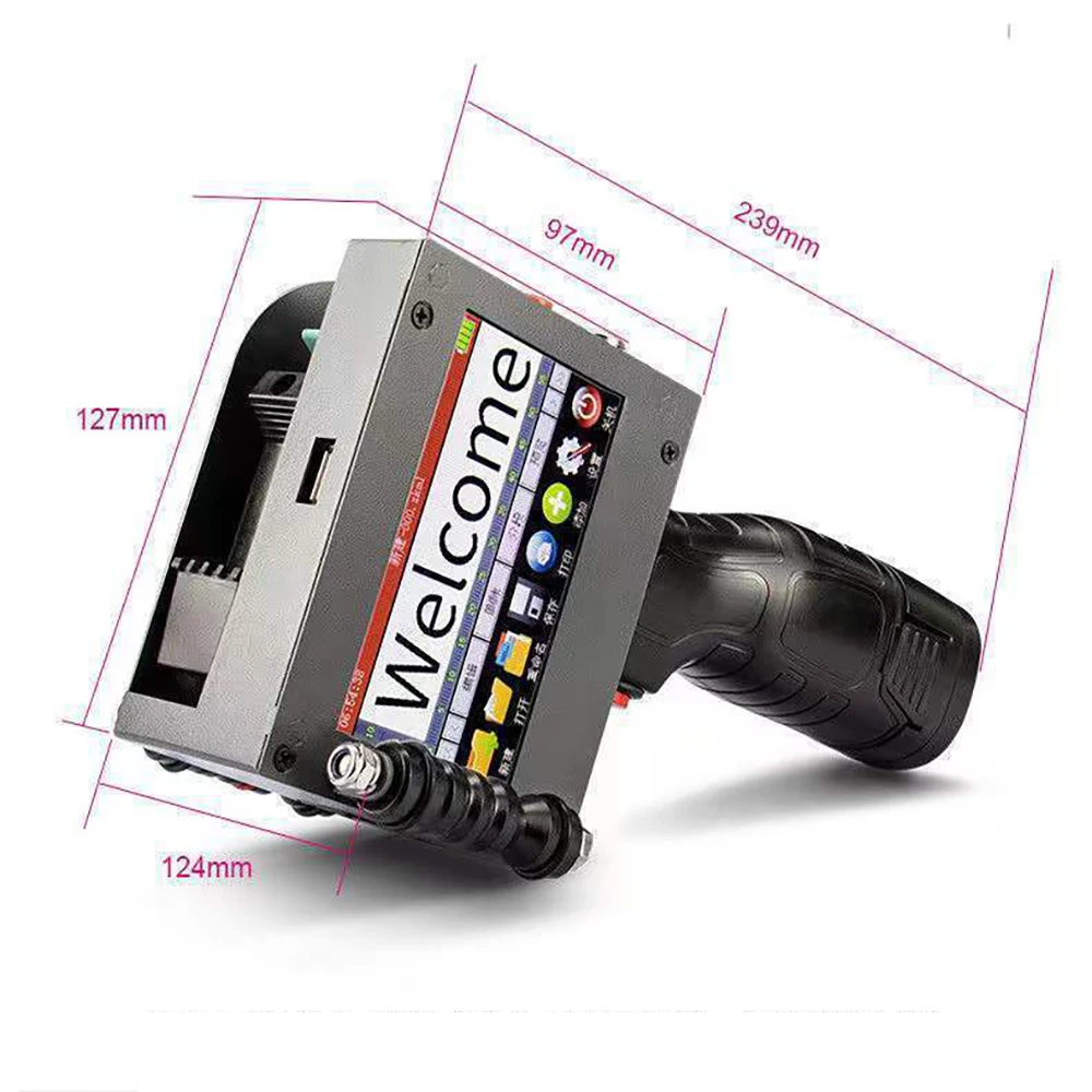 Handheld 50mm Large Font Coding Machine Inkjet Printers Provided Automatic Label Print Color Inkjet Printers