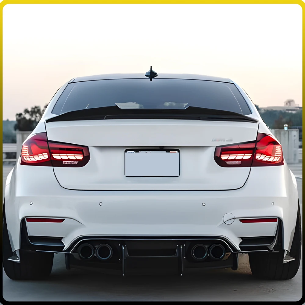 For BMW 3 Series F30 2013-2019 Auto Back Lamps Assembly LED Dragon Scale Wired Style Taillights Car Plug and Play Accessories
