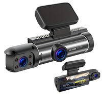 M8 3 Channel HD 1080P Car DVR Camera Simultaneous Recording for Taxi Truck Security Black - Dual Camera(front+back)WIFI